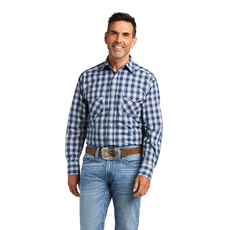 Camisas Ariat Pro Series Taj Classic Fit Azules/Blancas Hombre - Chile 360-DAISPE